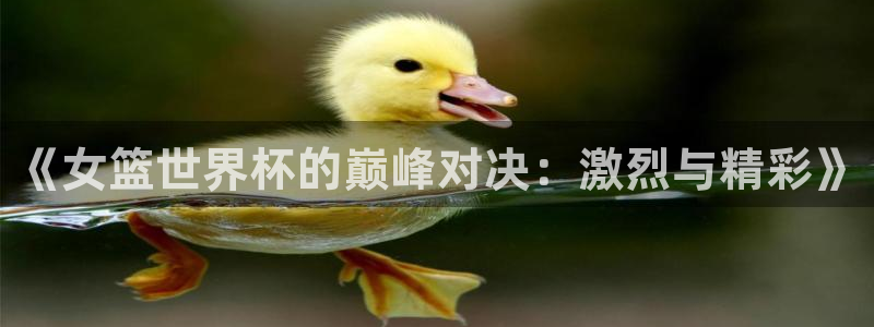 世界杯比赛赛程:《女篮世界杯的巅峰对决:激烈与精彩》